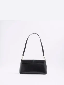 River Island Black Bar Front Clutch Bag