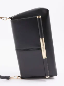 River Island Black Bar Front Clutch Bag