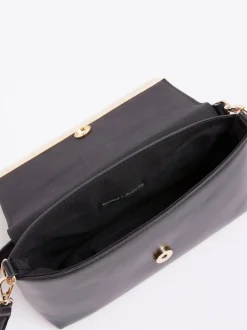 River Island Black Bar Front Clutch Bag