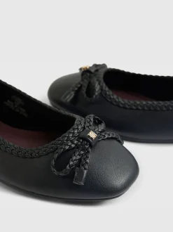 River Island Black Bow Ballet Flats