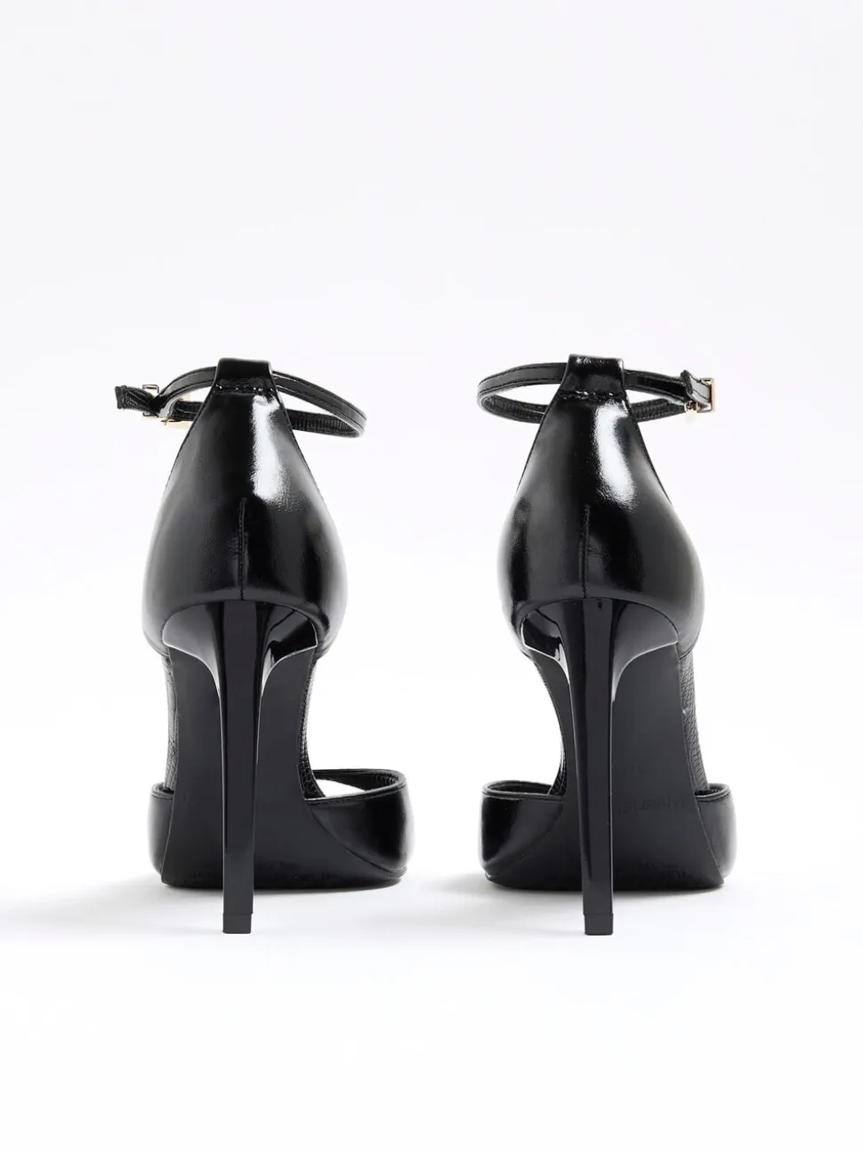 River Island Black Closed Back Heeled Sandals