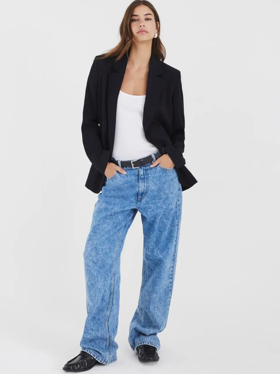 River Island Black Edge to Edge Blazer