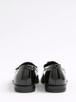 River Island Black Patent Tassel Loafers