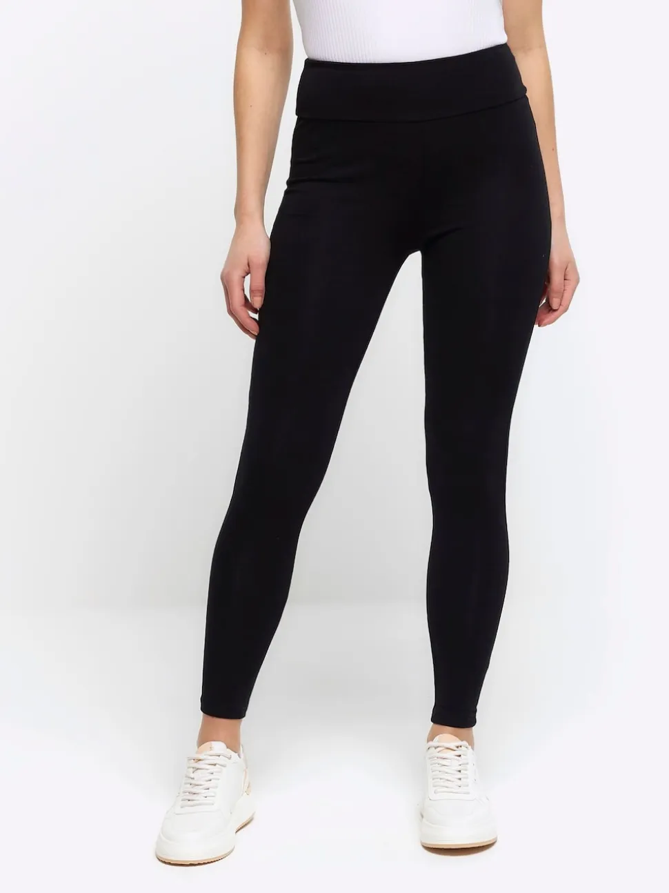 River Island Black Petite 3 Pack High Waisted 100% Cotton Leggings