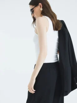 River Island Black Tailored Wide Leg Trousers