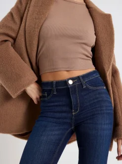 River Island Blue Mid Rise Sculpted Molly Jeans