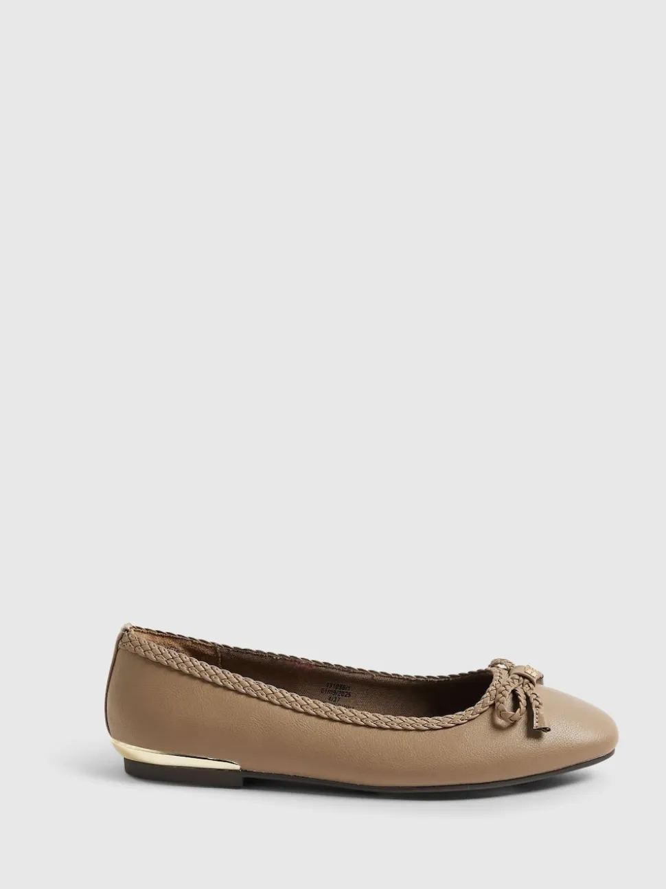 River Island Brown Bow Ballet Flats