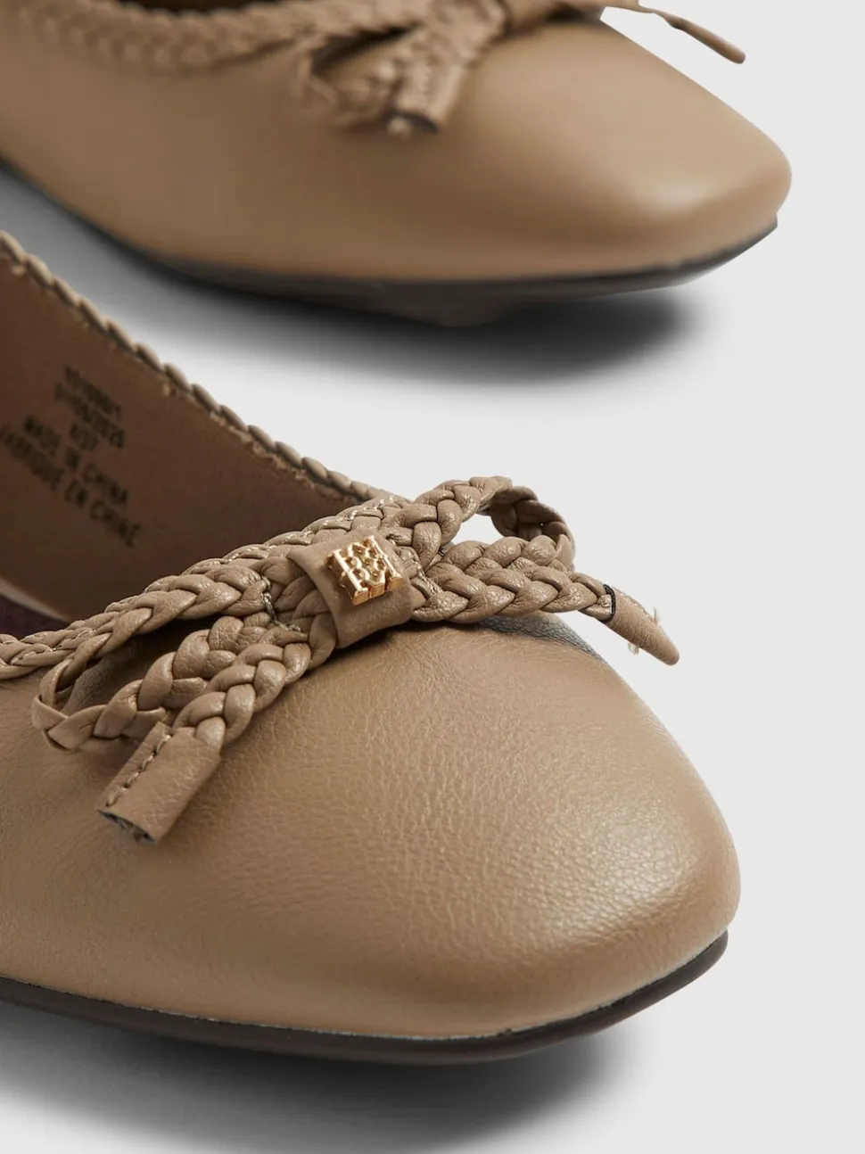 River Island Brown Bow Ballet Flats
