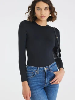 River Island Brown/Black Long Sleeve Crew Neck Bodysuits 2 Pack