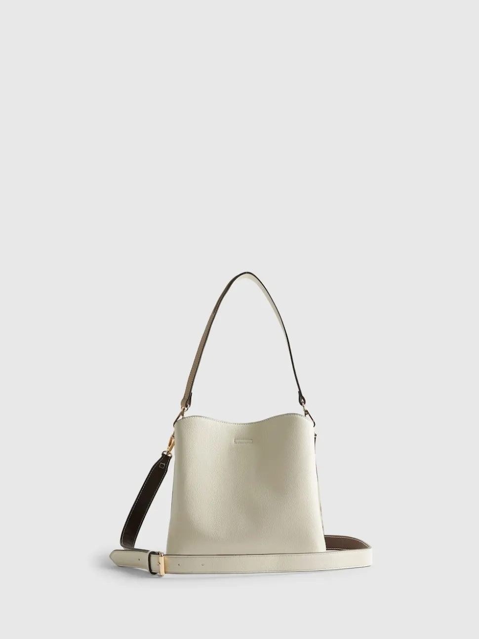 River Island Cream Lock Front Bucket Bag