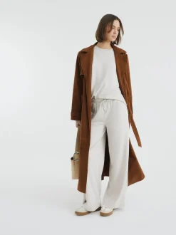 River Island Cream Premium Wide Leg Joggers