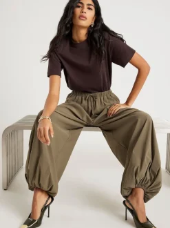 River Island Green Elasticated Balloon Trousers