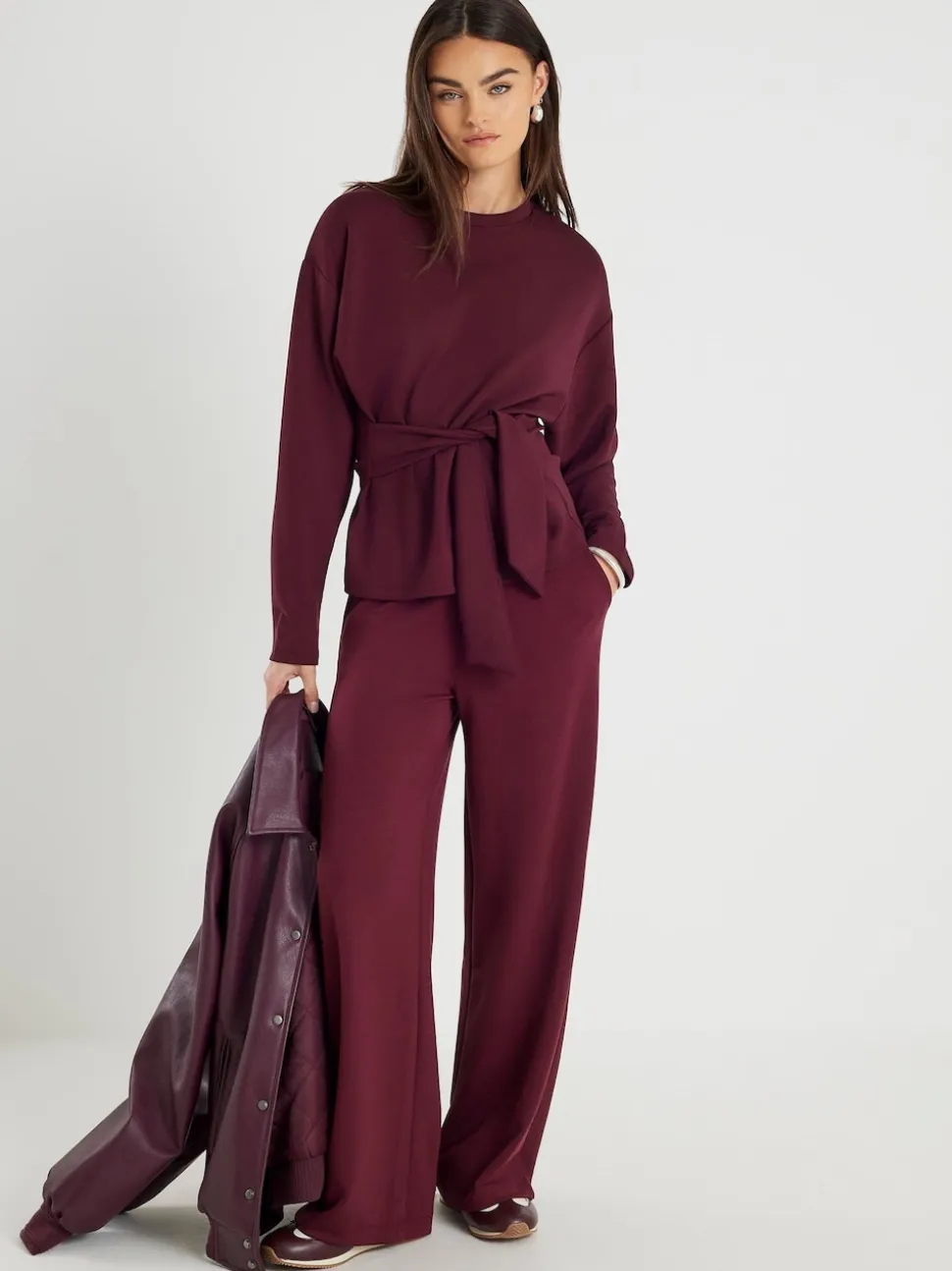 River Island Red Tie Front Premium Top