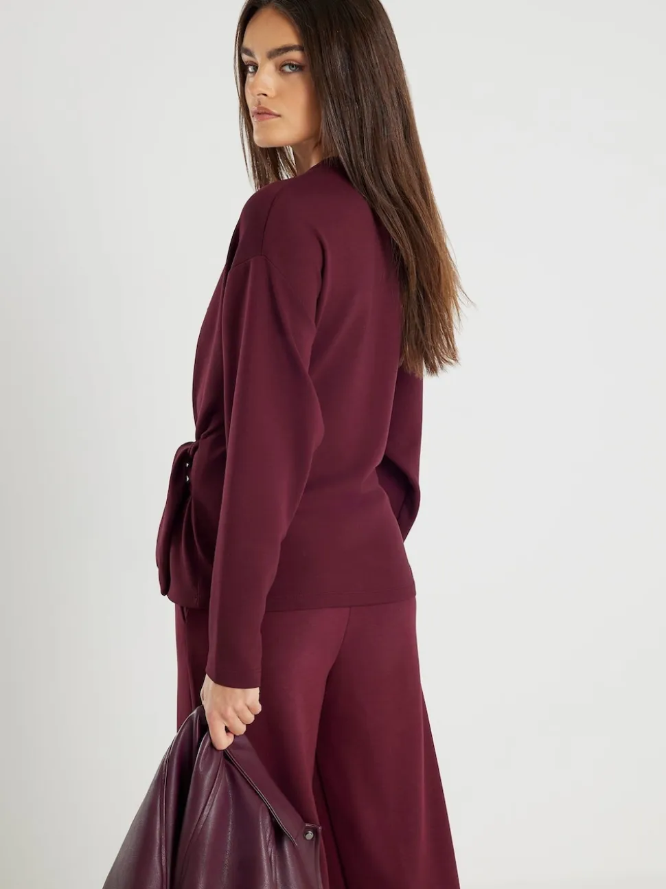 River Island Red Tie Front Premium Top
