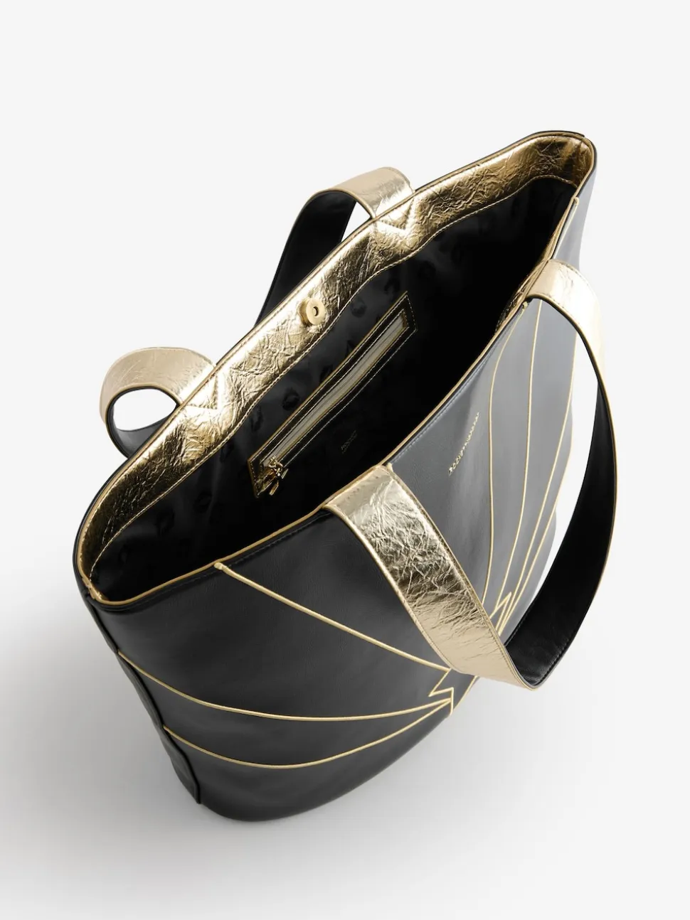Rockett St George Black Gold Star Large Tote Bag