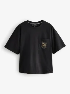 Rockett St George Black T-Shirt Short Pyjamas Set
