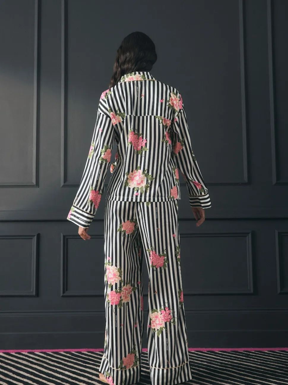 Rockett St George Black/White Flower Power Tie Side Pyjamas