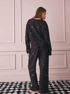 Rockett St George Chocolate Brown Leopard Tattoo Twosie Pyjamas