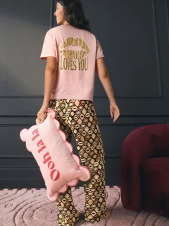Rockett St George Khaki Green Lips Jersey Pyjamas