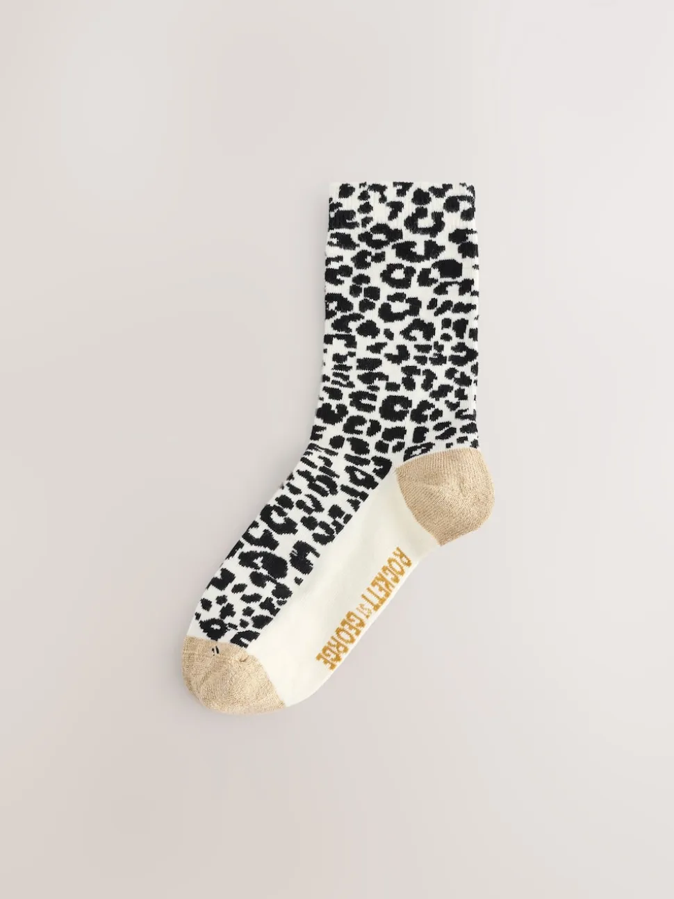 Rockett St George Monochrome Animal Print 4 Pack Ankle Socks