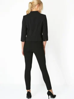 Roman Black 3/4 Sleeve Rochette Jacket