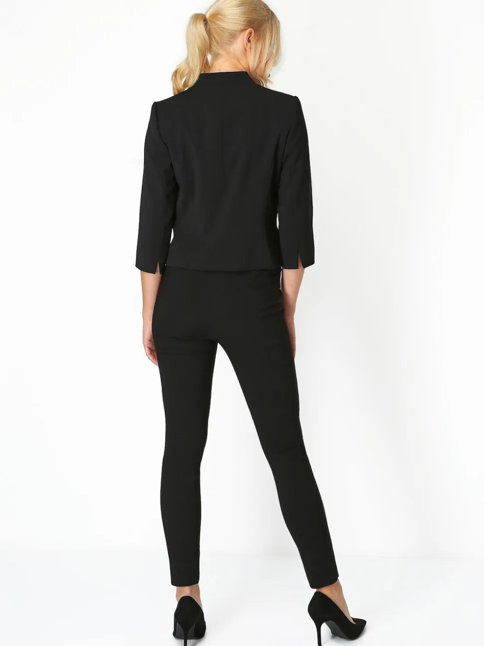 Roman Black 3/4 Sleeve Rochette Jacket