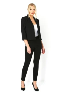 Roman Black 3/4 Sleeve Rochette Jacket