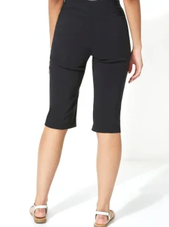 Roman Black Knee Length Stretch Shorts
