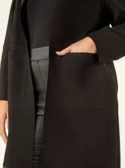 Roman Black Petite Suede Contrast Pocket Jacket