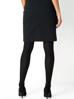 Roman Black Short Textured Jersey Skirt