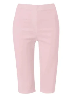 Roman Light Pink Knee Length Stretch Shorts