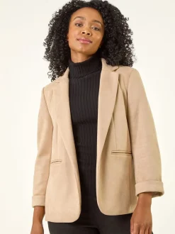 Roman Natural Petite Suedette Blazer