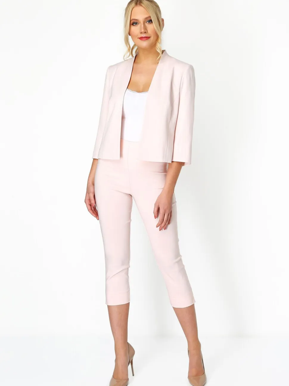 Roman Pink 3/4 Sleeve Rochette Jacket