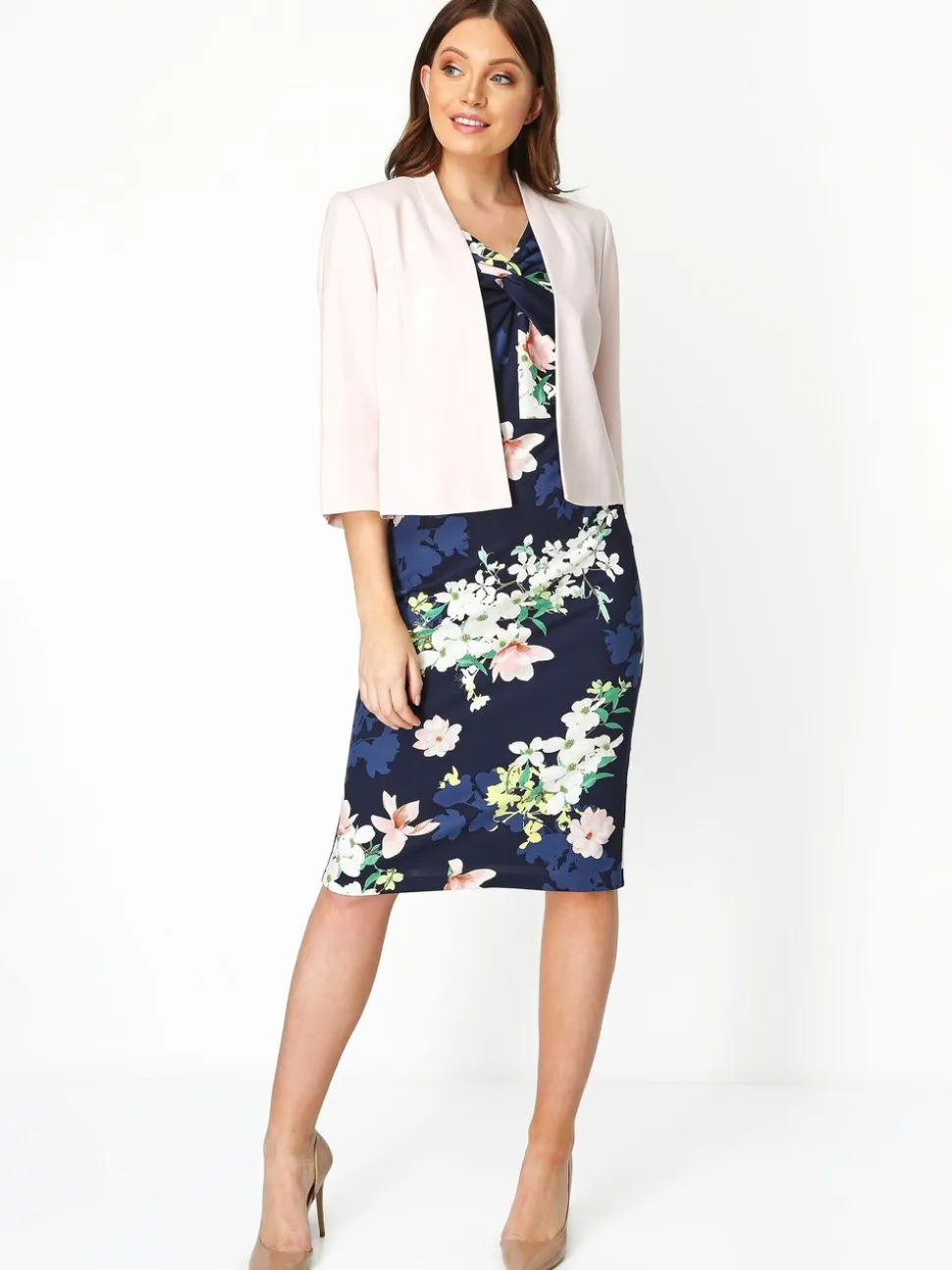 Roman Pink 3/4 Sleeve Rochette Jacket