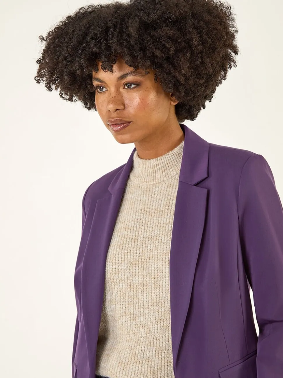 Roman Purple Tailored Collar & Revere Blazer