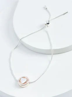 Rose Gold Tone/Silver Tone Heart Pully Bracelet