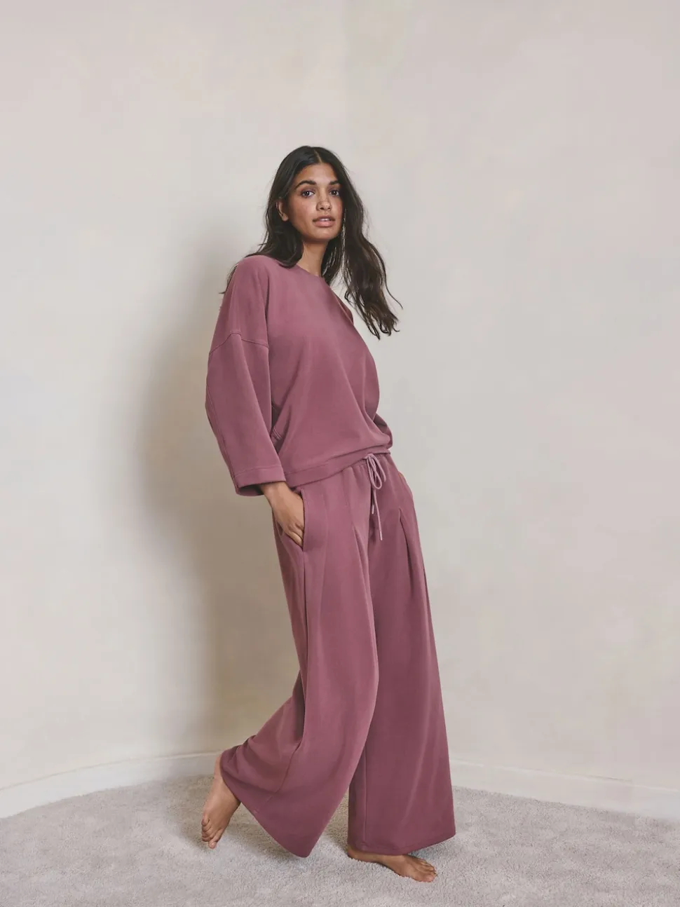 Rose Pink Brushed Sweatshirt