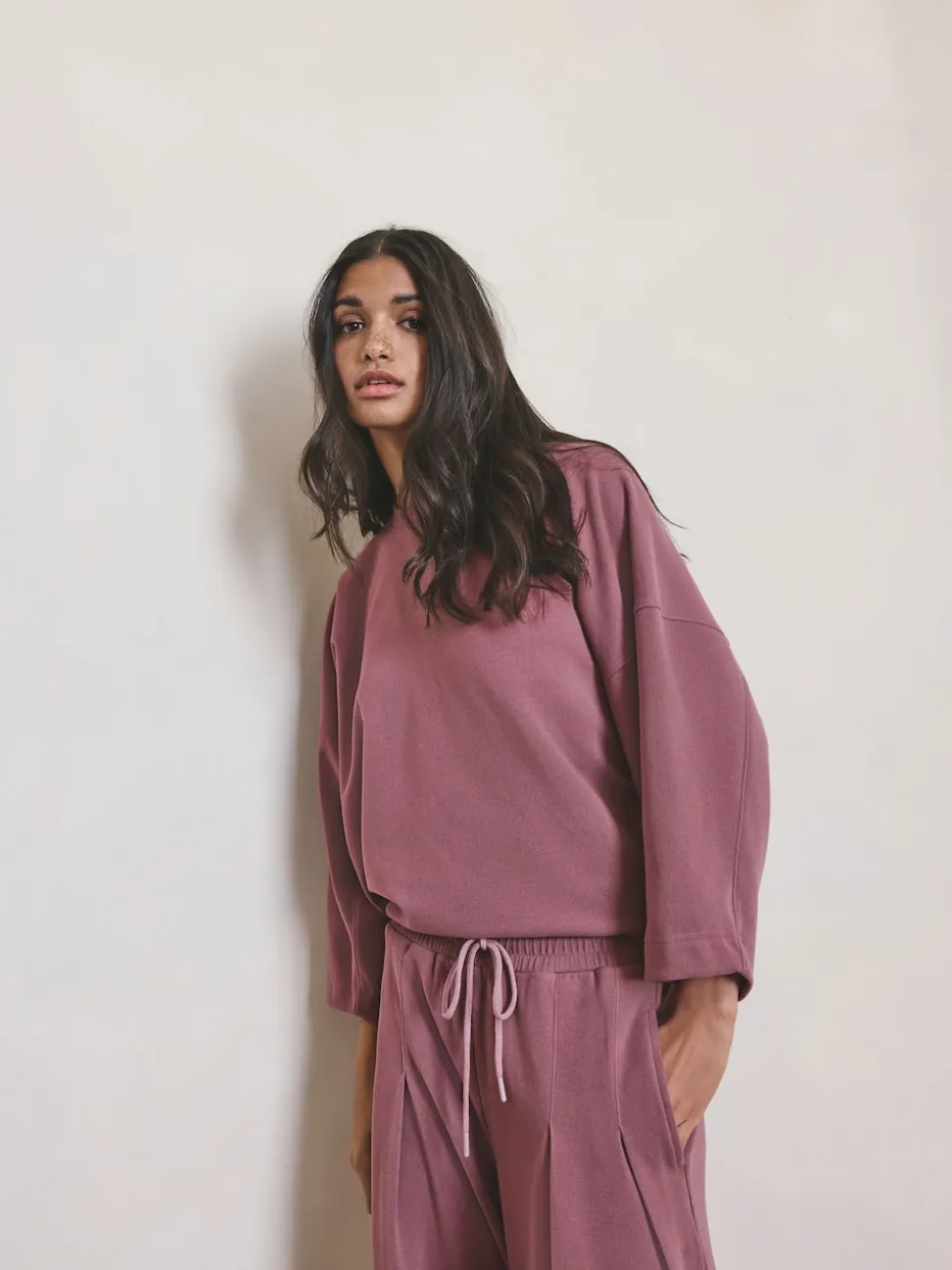 Rose Pink Brushed Sweatshirt