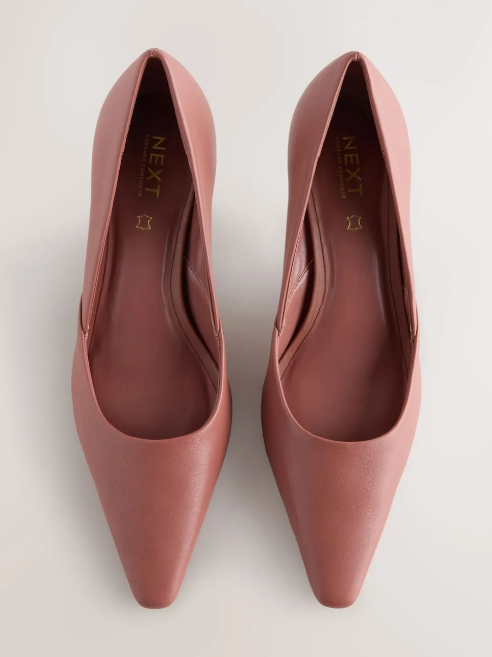 Rose Pink Forever Comfort® Leather Pointed Toe Heeled Court Shoes