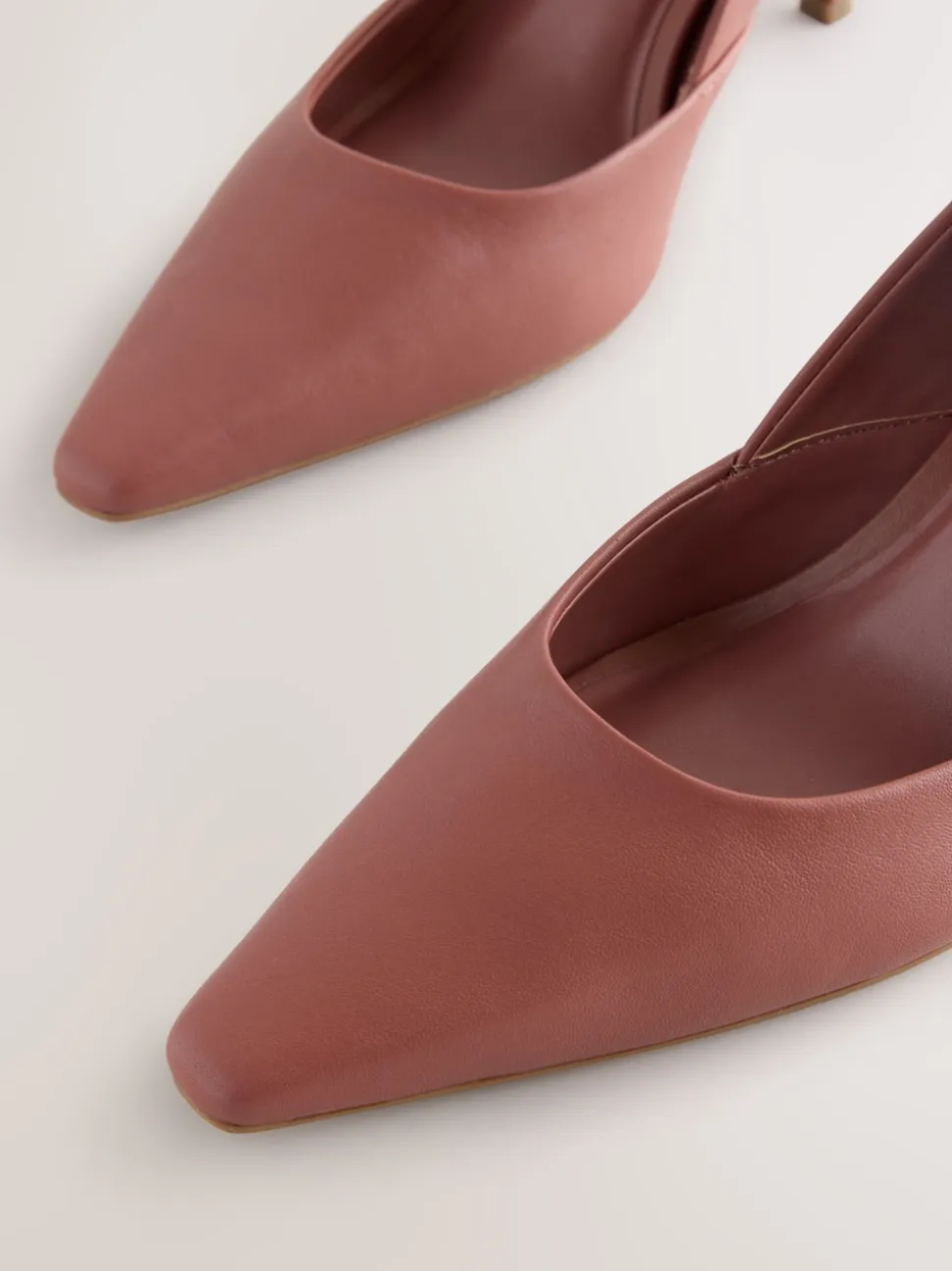 Rose Pink Forever Comfort® Leather Pointed Toe Heeled Court Shoes
