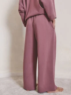 Rose Pink N.Premium Wide Leg Joggers