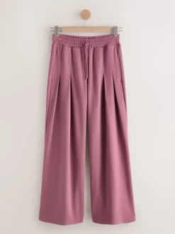 Rose Pink N.Premium Wide Leg Joggers