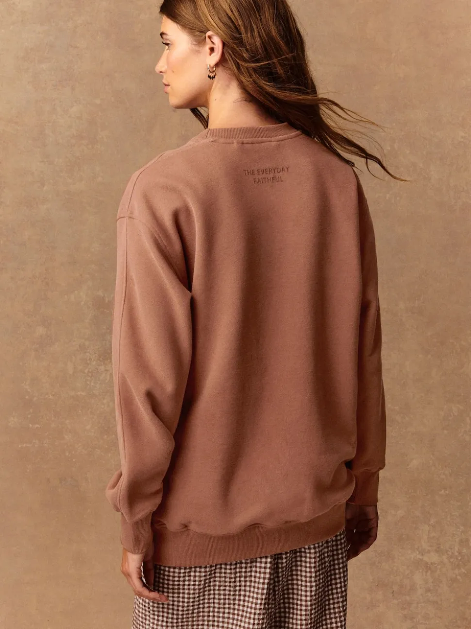 Rose Pink Relaxed Fit Essentials Longline Sweatshirt with Pockets