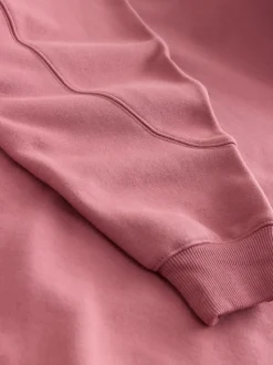 Rose Pink Relaxed Fit Heavyweight Longline Hoodie