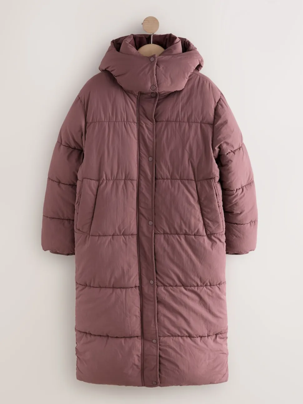 Rose Pink Shower Resistant Longline Padded Coat