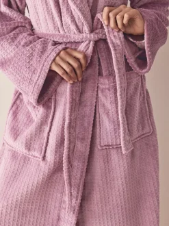 Rose Pink Waffle Cosy Robe