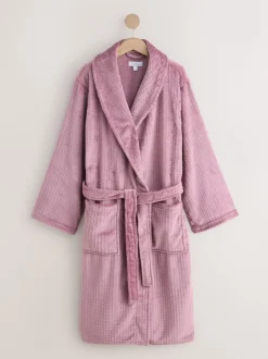 Rose Pink Waffle Cosy Robe
