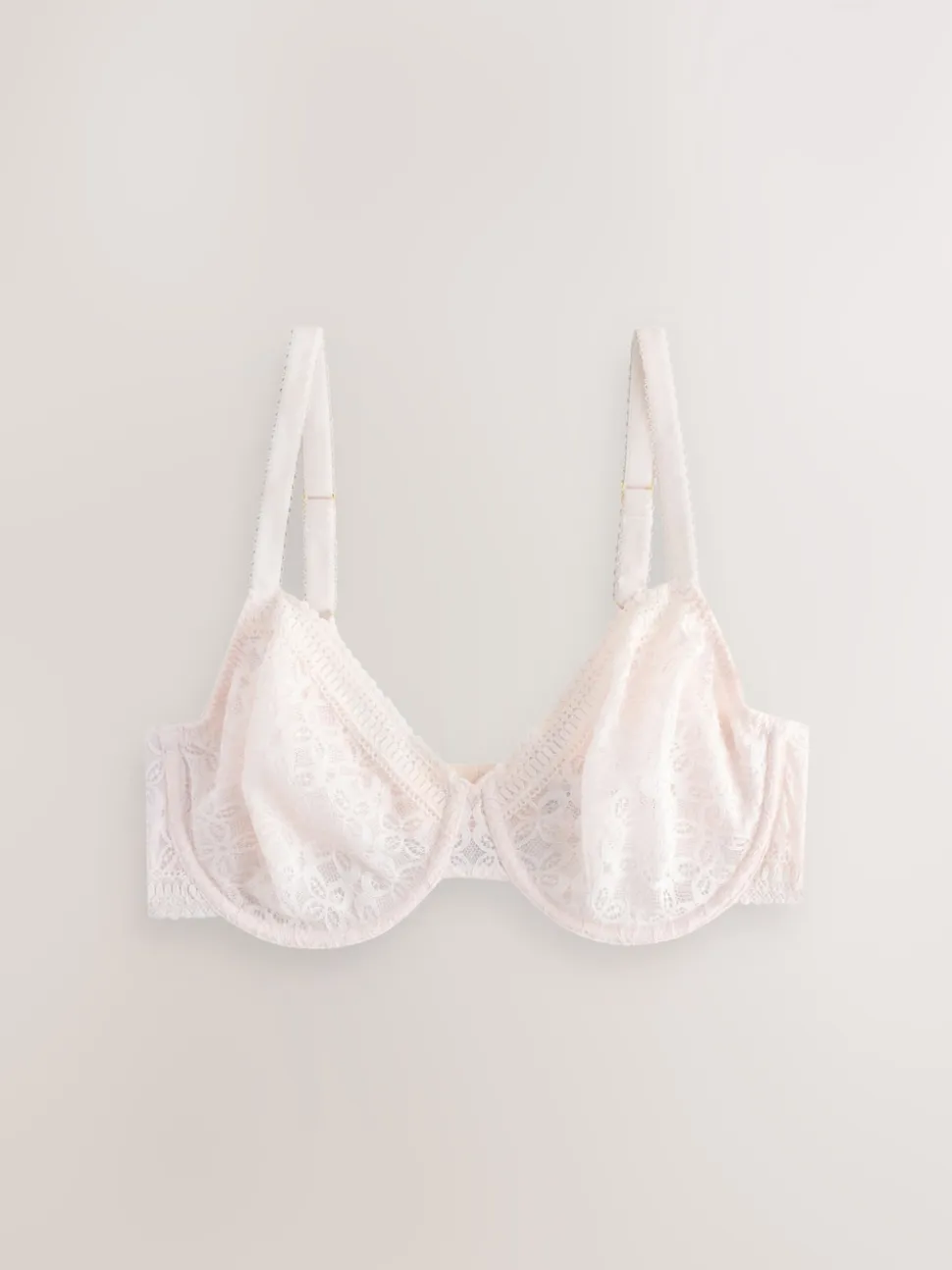 Rose/White DD+ Lace Non Pad Full Cup Minimiser Bras 2 Pack