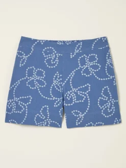 Rosie Chambray Blue Printed Shorts