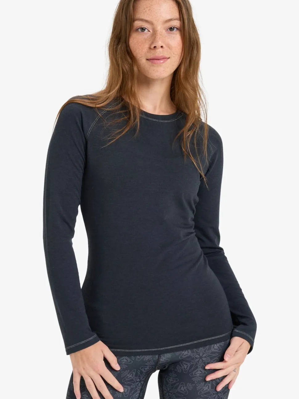 Roxy Black Climate Control Base Layer Top